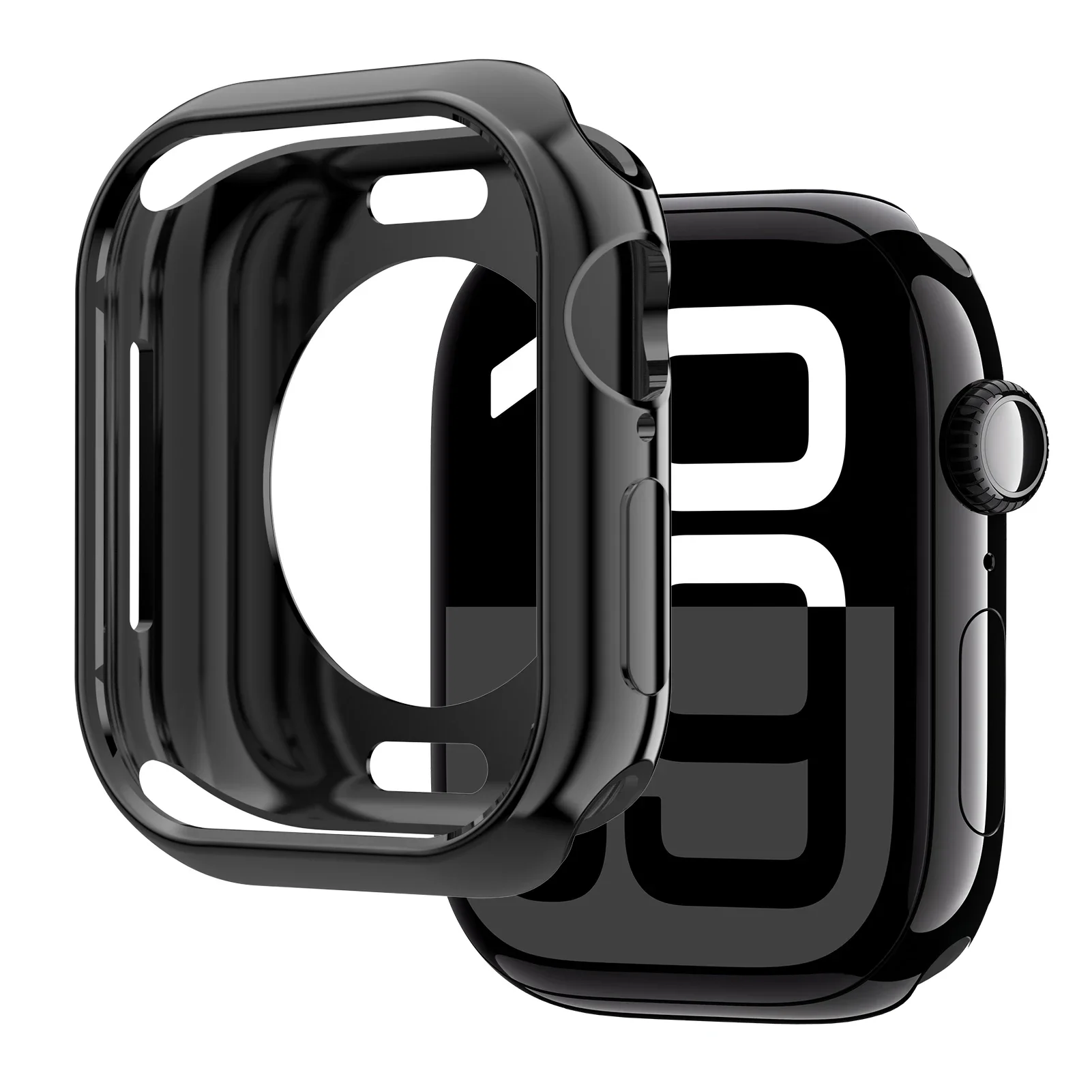 

Полый чехол из ТПУ для Apple Watch 10, 46 мм, 42 мм, аксессуары, без защиты экрана, мягкий защитный бампер, чехол iWatch Series 11, 46 мм
