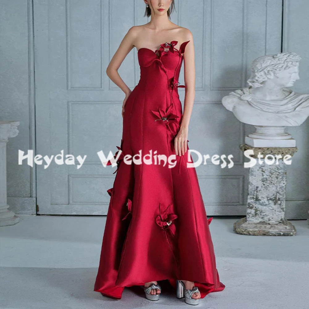 

Heyday женские милые 3D цветы Русалка вечерние платья без рукавов со шлейфом длиной до пола, вечерние элегантные платья 2025