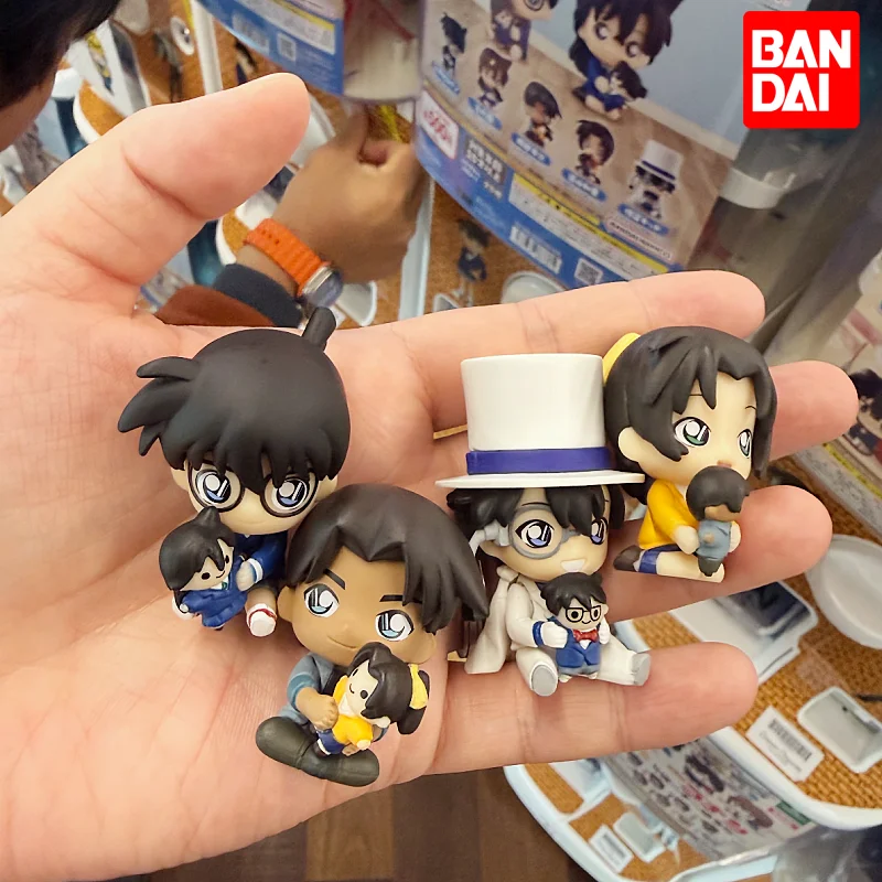 Figura Coleccionable de Bandai Detective Conan Gashapon, 4 cm, Kaito Kid, Ran Mouri, Heiji Hattori, Kazuha Toyama, para Fanáticos del Anime