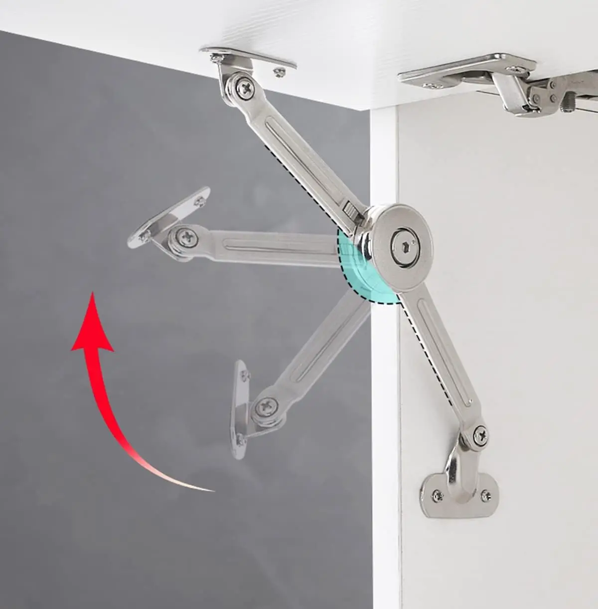 Safe Randomly Stop Hinges Adjustable Lift Up Stay Support Hinge, Unique Lift-off Design for Cabinet Door Furniture Hardware