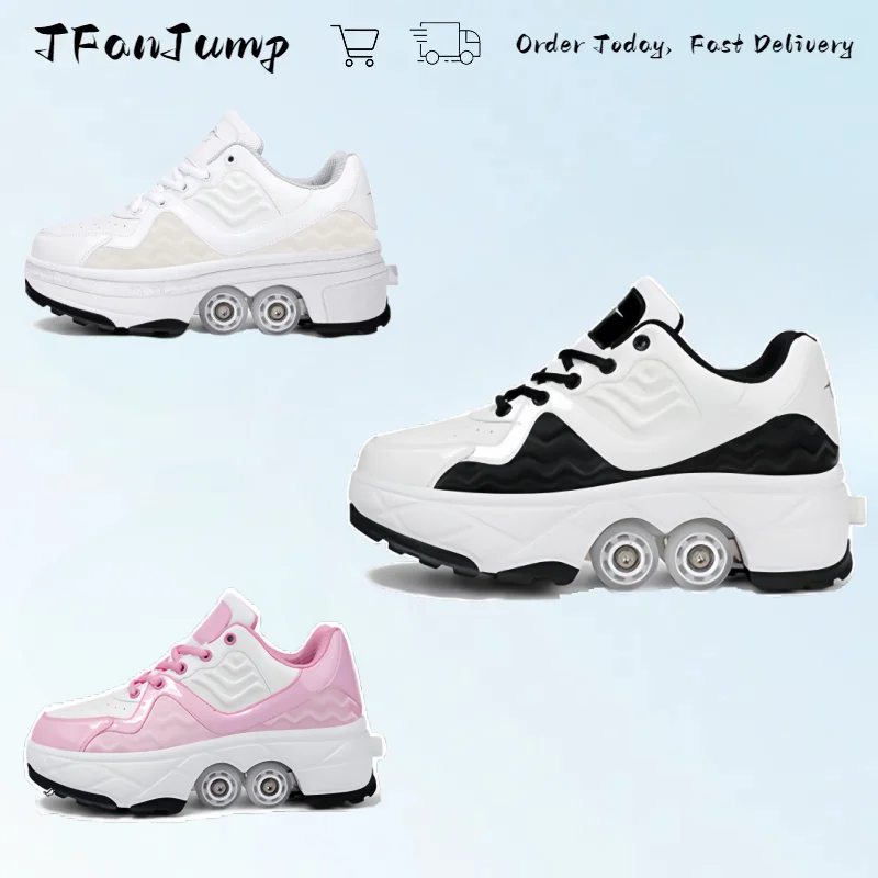Deformation Roller Skates Shoes Dual-Purpose Children\'S With Wheels Sneakers Shoes With Kid Inline Roller Skates