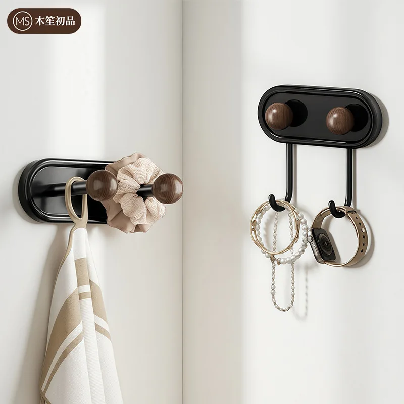 High Appearance Level Hook, Strong Adhesive Hook No Need For Drilling Storage Rack, Bathroom Seamless Double-head Clothes Hanger