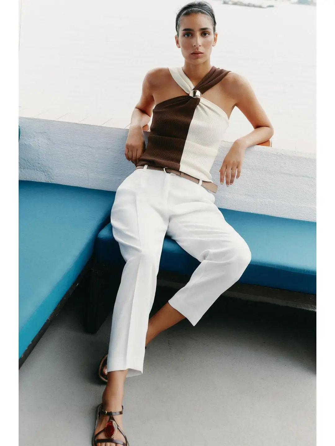 لصق معدني محبوك Ne معلق أعلى المرأة حجم كبير منتظم Sve ألف خط الأوروبي Sle Faion تصميم الخريف الرياح