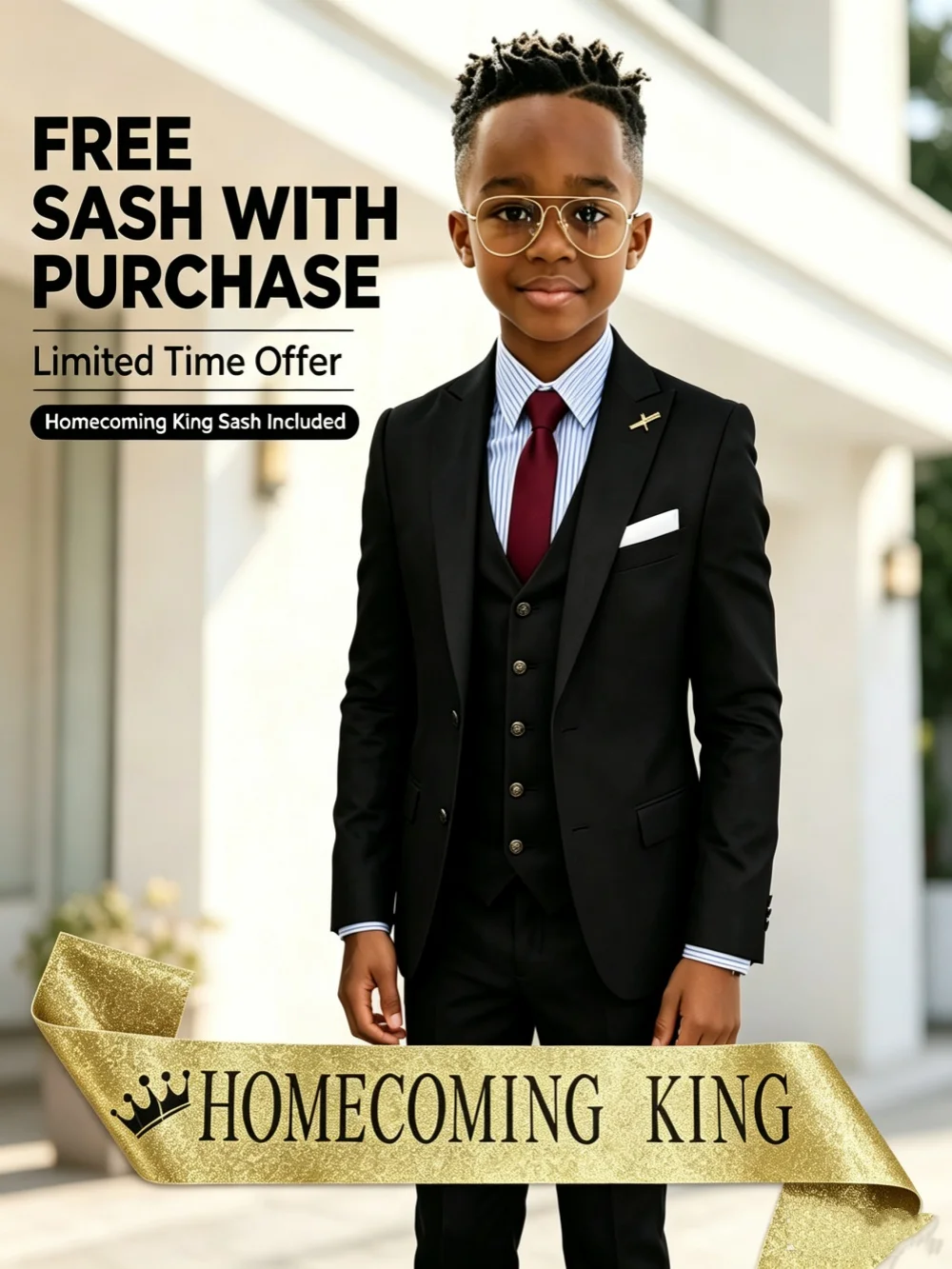Formal Boys Suits 3 Pieces Wedding Ring Bearer Outfit Handsome Peak Lapel Homecoming Suit Set Fast Delivery Tuxedo 2-20T