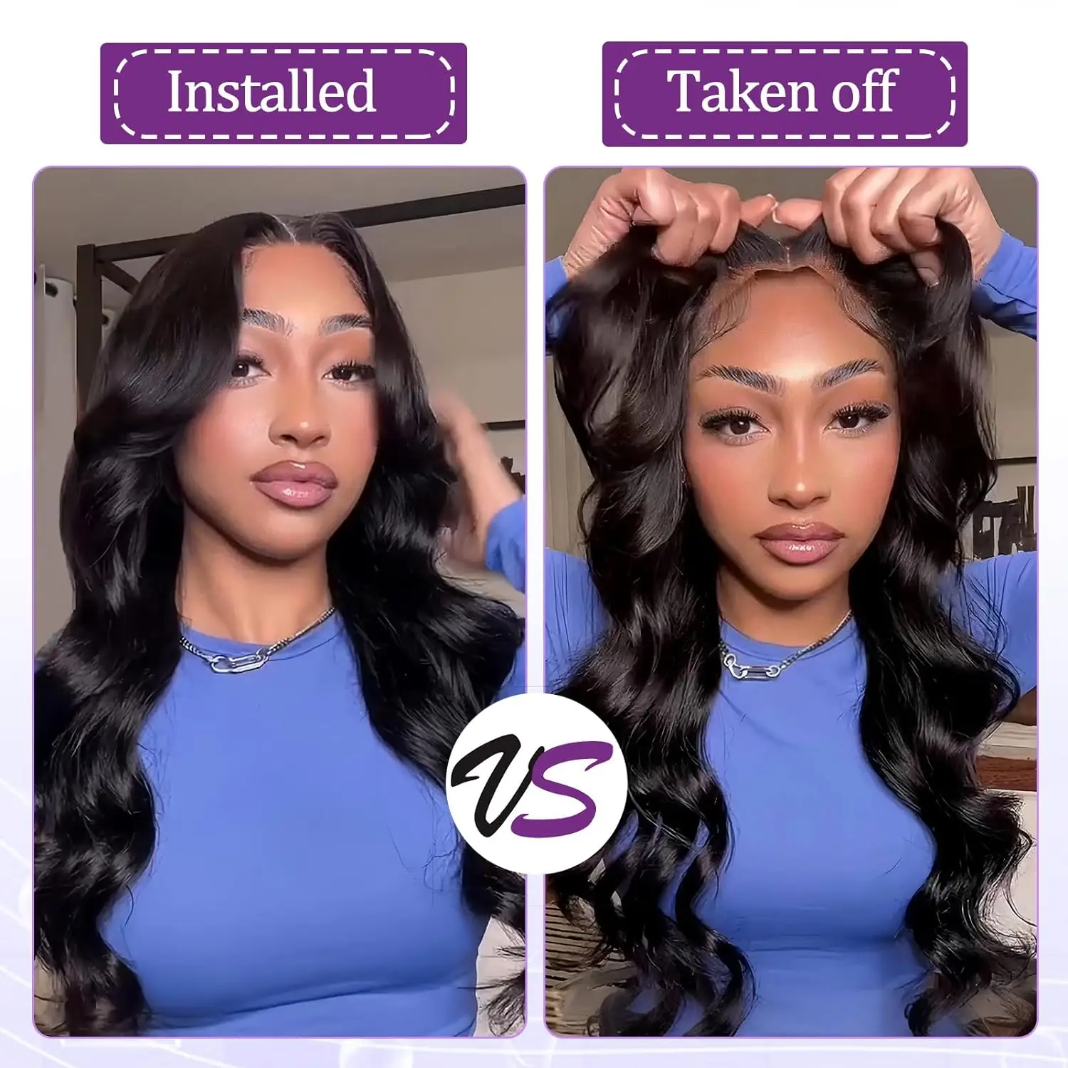 Body Wave Glueless Wigs Human Hair Ready to Wear 13x6 Hd Lace Frontal Wig 4x4 5x5 PreCut Closure Wig 100% Glueless Wig For Women image 3