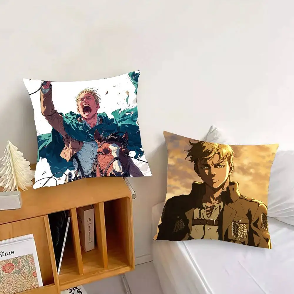 Erwin Smith Anime Pillow Case Sofa Cushion Cover Room Home Decoration