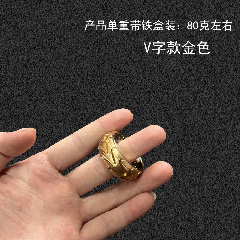 Mechanical Ring I Generation, Fingertip Gyro Ring Toggle Decompression Toy Metal Adult
