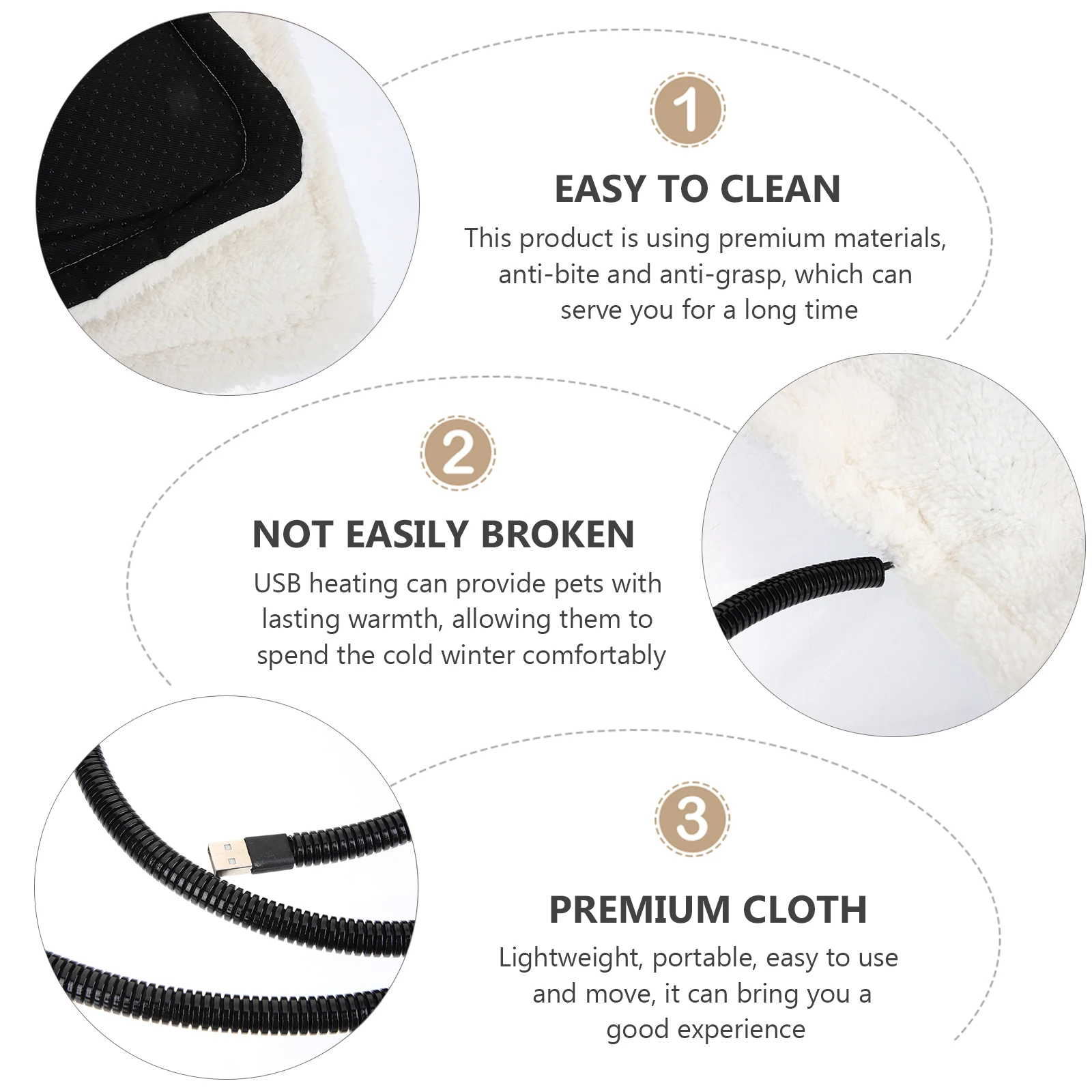 

Pet Heating Pad Cushion Indoor Blankets Heated Dog Mat Doggy Small Sleeping Cat Warming Puppy Adjustable