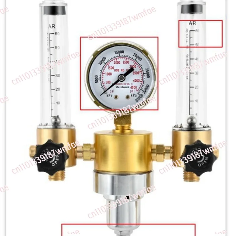 CO2 Argon  Gauge Pressure Regulator Mig Tig Flow Meter Control Valve Welding Gas Double Tube Bubble Counter Aquarium Flowmeter