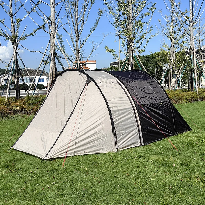 

High Quality 4-5 Person Double Layers Tunnel Camping Tent Waterproof Big Space Family Tent