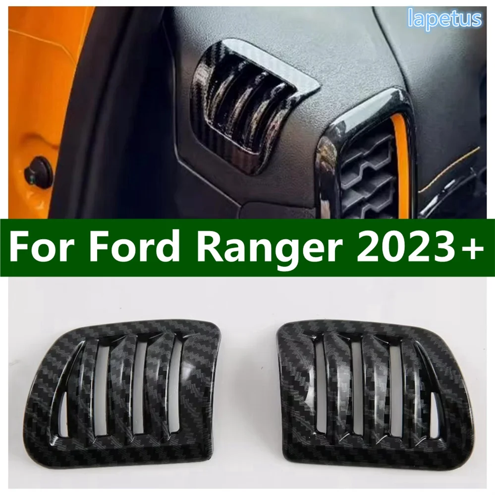 

Front Dashboard Upper Air Conditioner Vent AC Outlet Decoration Frame Cover Trim Fit For Ford Ranger 2023 2024 Car Accessories