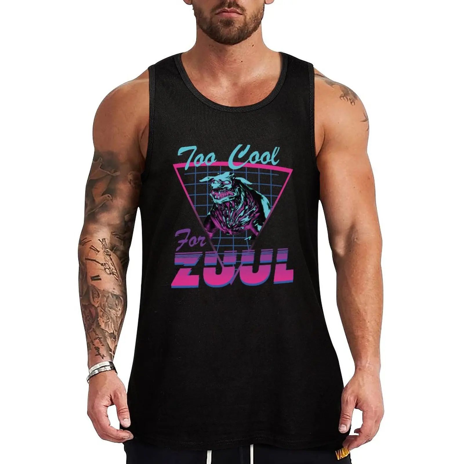 

Too Cool For Zuul Tank Top Vest for boy Sleeveless top Men's gym t-shirt