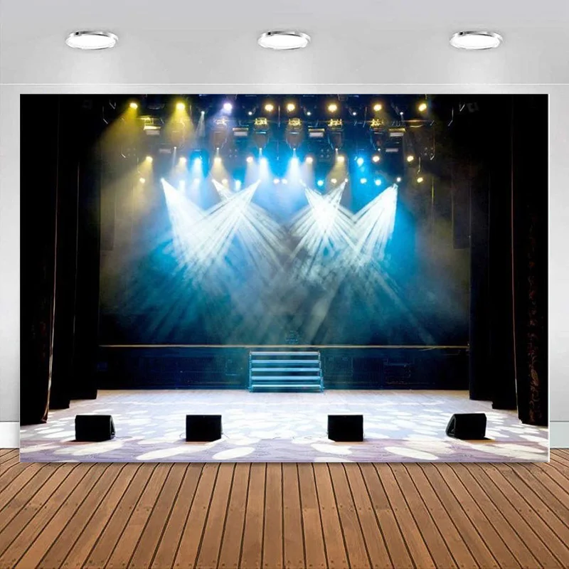 

Luxury Stage Spotlight Backdrop Concert Live Banner Background Drama Music Show Kids Birthday Adults Decoration Photography