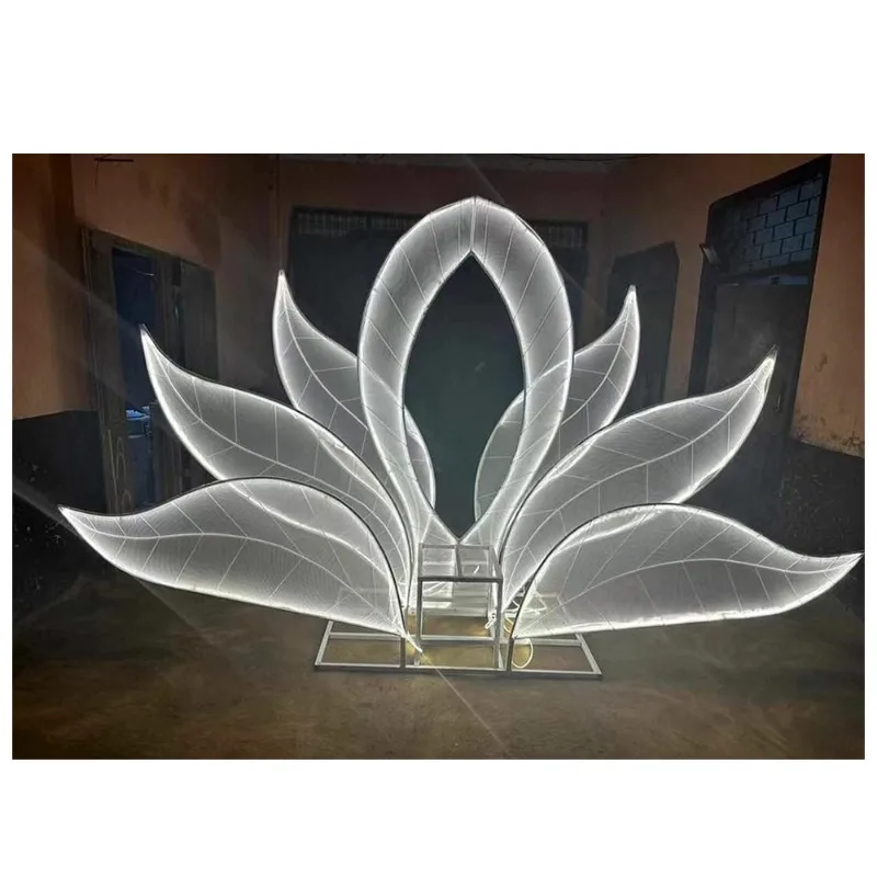 Romantic wedding arch metal stage background light decoration wedding entrance arch event decoration