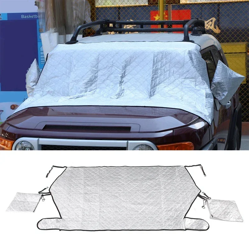 For Toyota FJ Cruiser 2007-2021 Car Windshield Snow Anti Frost Cover Windproof Winter Ice Snow Shield Trim Car Accessories