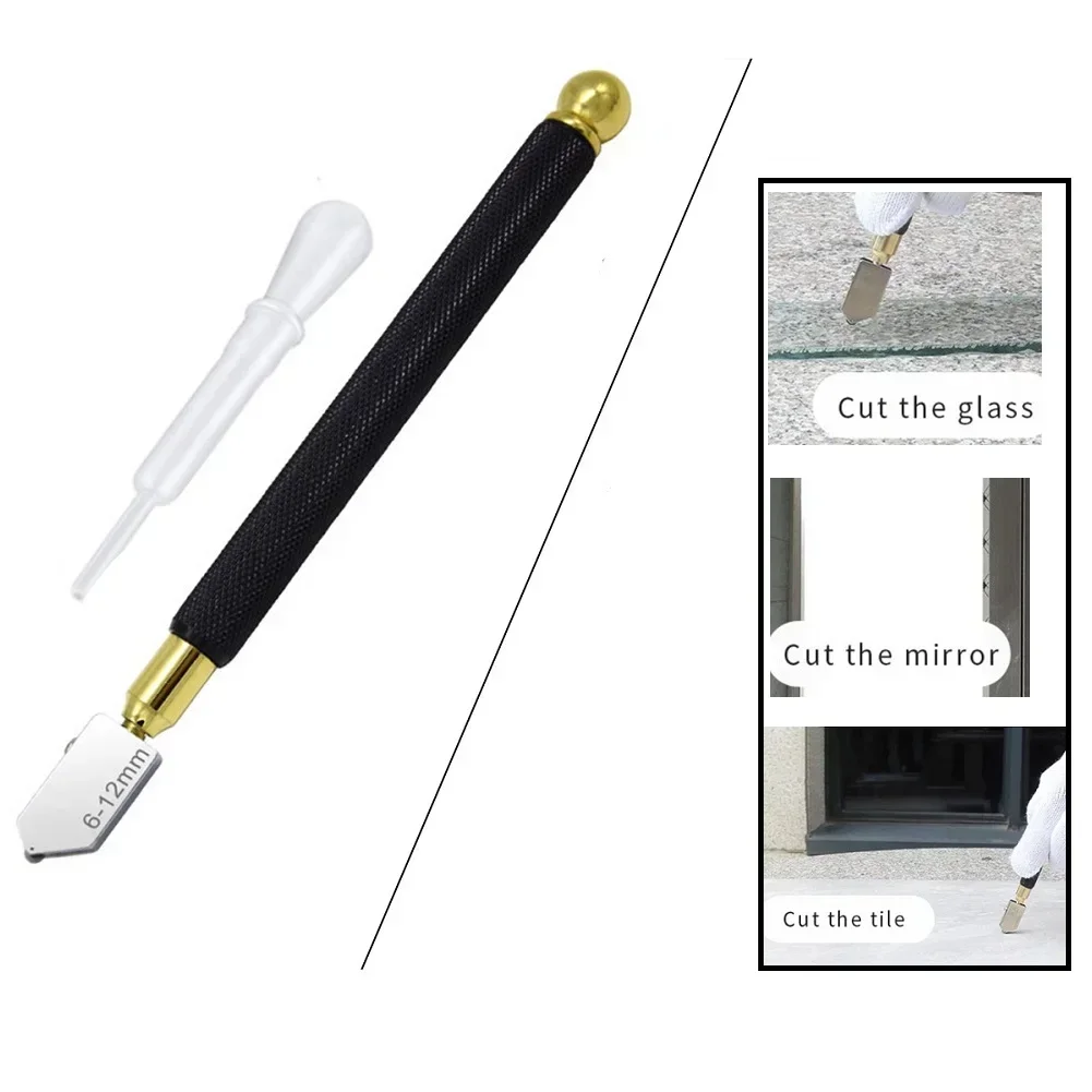 2pcs Glass Cutter Carbide Tip 6-12mm Pencil Style Cutter Head For Mirror Glass Tile Cutting Manual Tool For Construction Tool