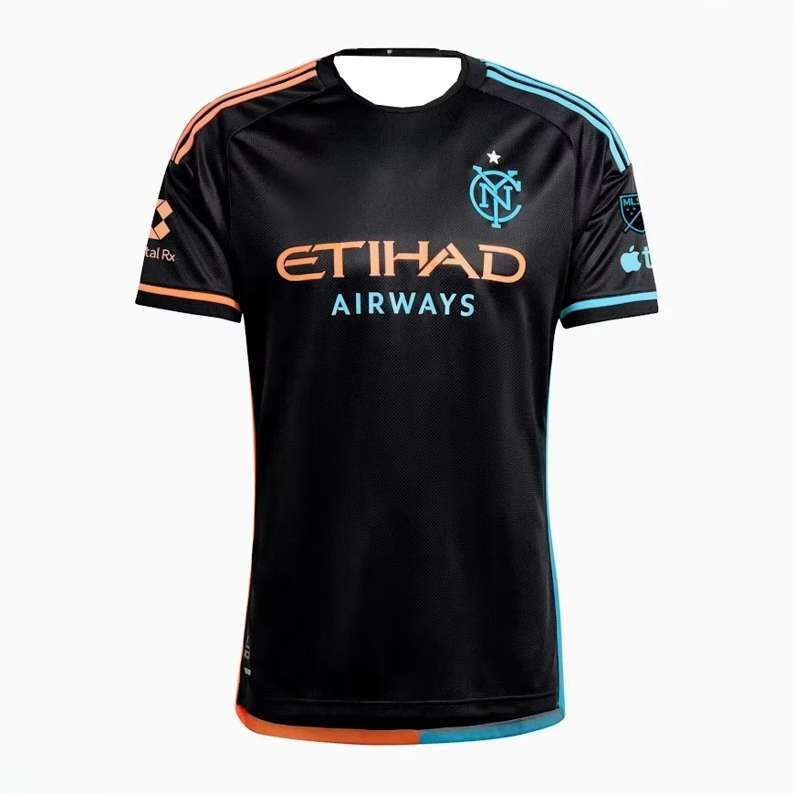 New York City FC 2026 Jersey, 3D Printed Quick-Dry Breathable T-Shirt, Men and Women Mesh Football T-Shirt Top