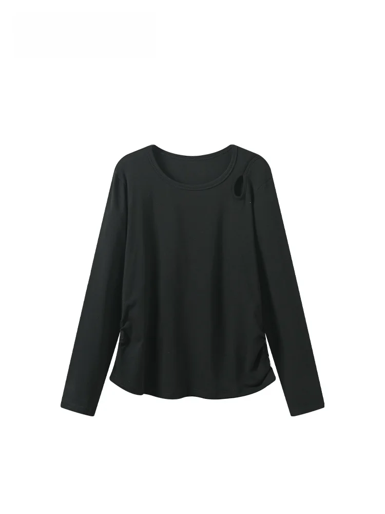 

Cara CLUB большие размеры, круглая футболка Ne Long Sve, женская ранняя осень, новый модный универсальный топ для полных сестер