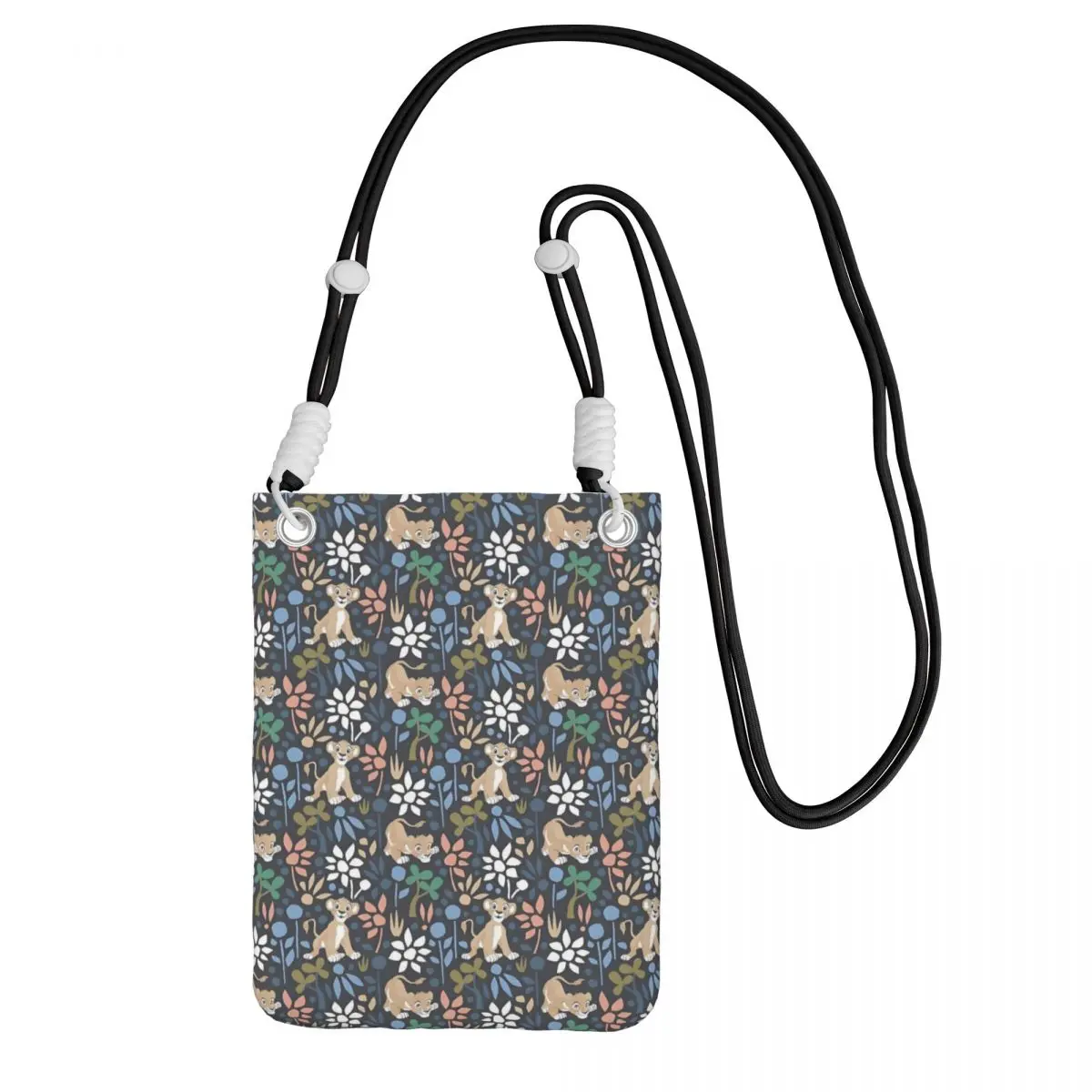 

Custom The Lion King Carry A Mobile Phone Bag Diagonally Women Men Fashion Cartoons Mobile Phone Bag Hiking Phone Money Pouch