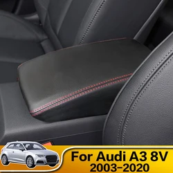 Accesorios decorativos para Interior de coche, cubierta de caja de reposabrazos para AUDI A3 8P 8V 2003- 2011 2012 2013 2014 2015 2016 2017 2018 2020, 1 piezas