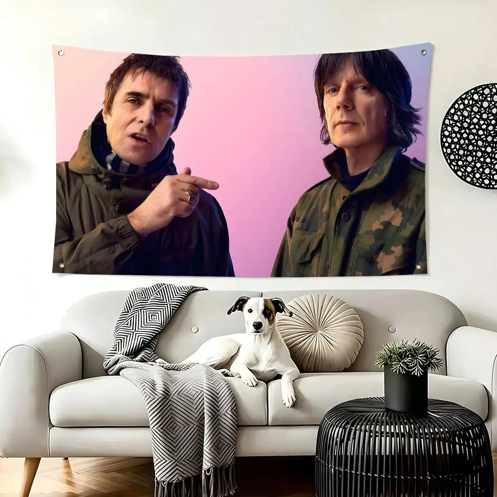 British Rock Liam Gallagher Flags  For Living Room Home Dorm Decor Wall Outdoor Camping Party Banner Gifts