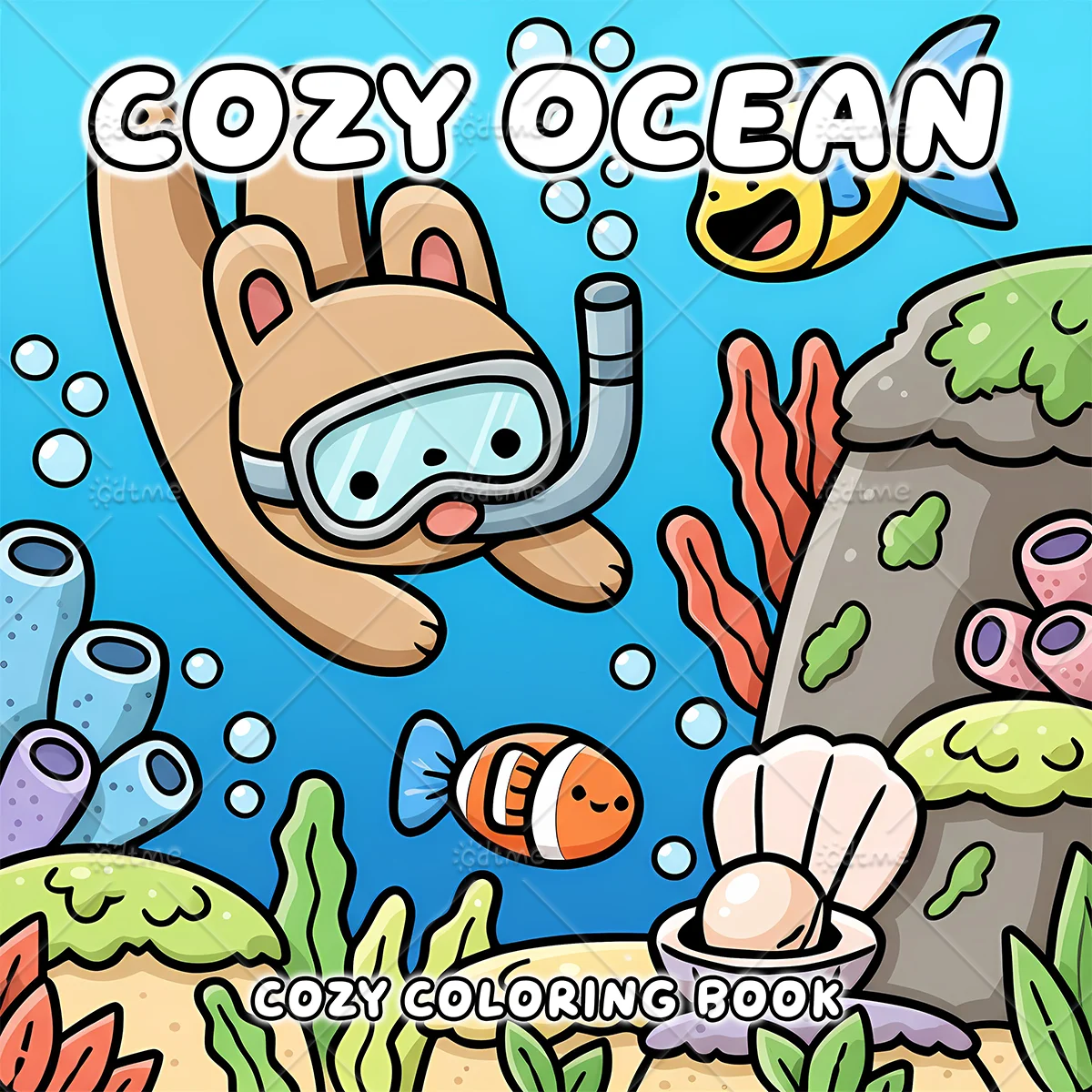 COZY OCEAN Coloring Book for Adults Featuring Cute Cozy Daily Activities for Relaxation (Cozy Spaces Coloring)