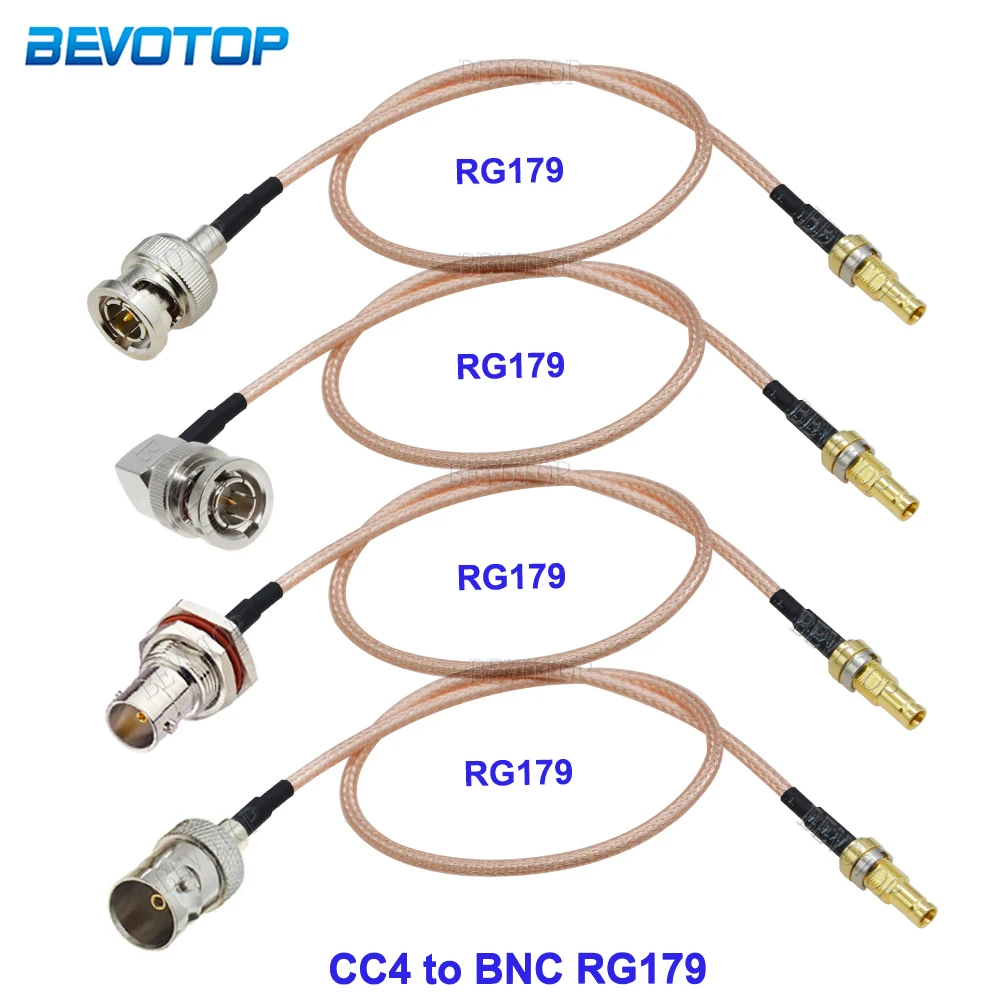 RG-179 CC4 1.0/2.3 Female Jack to BNC Male/Female Connector RF RG179 Coaxial Cable HD SDI 75ohm for Blackmagic HyperDeck Shuttle