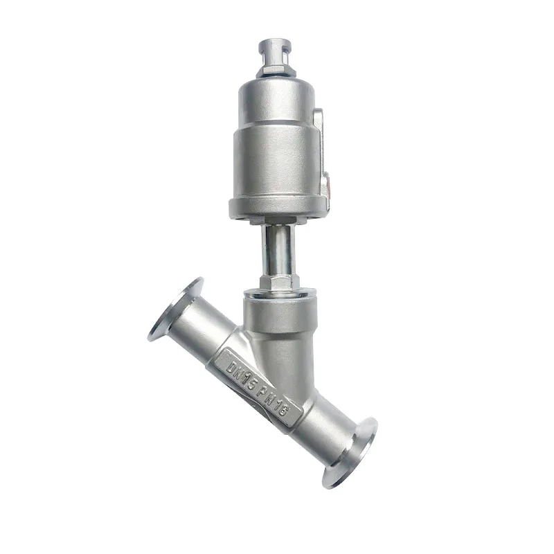 

DN15 DN20 DN25 Stainless Steel Pneumatic Quick-install Angle Seat Valve Normally Closed Seat Valve PTFE Sealing