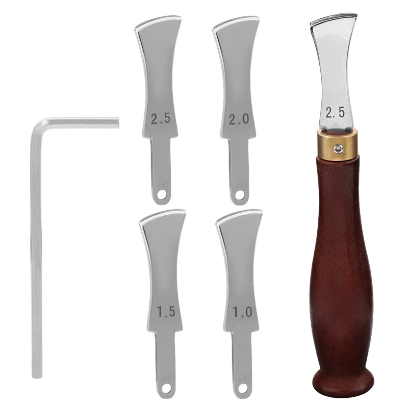 Leather Edge Creaser Tool Stainless Steel Shallow Slot Edge Lineer Leathercraft Arch Groove Crimping Hot Pressure