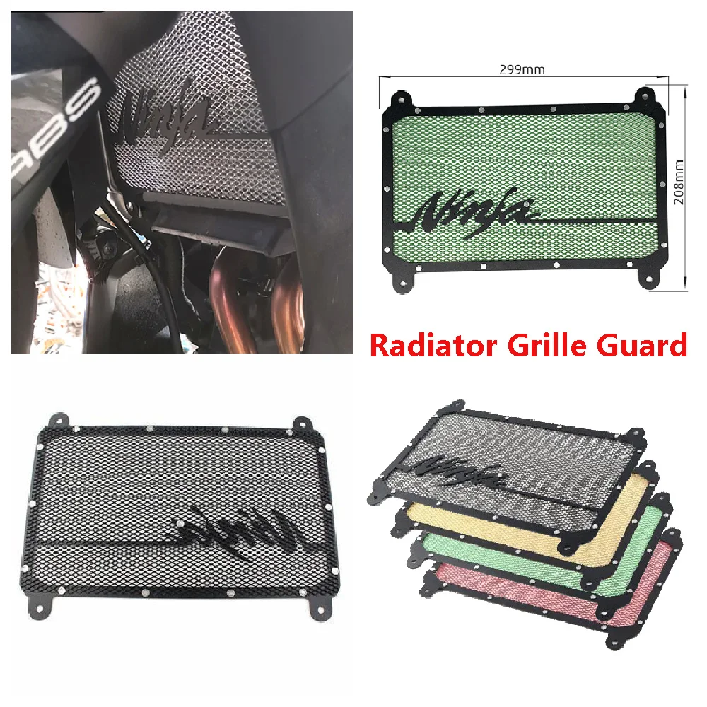 

Fits for Kawasaki Ninja 500 400 ABS Ninja400 KRT EX400 2018-2025 Motorcycle Engine Radiator Guard Cooler Grille Protector Cover