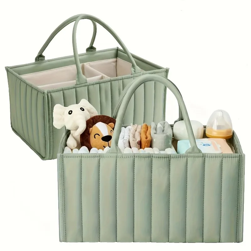 

Diaper Storage Bag Multi Functional Foldable Mommy Organizer Large Capacity Polyester Home Use Pouch for Baby Essentials