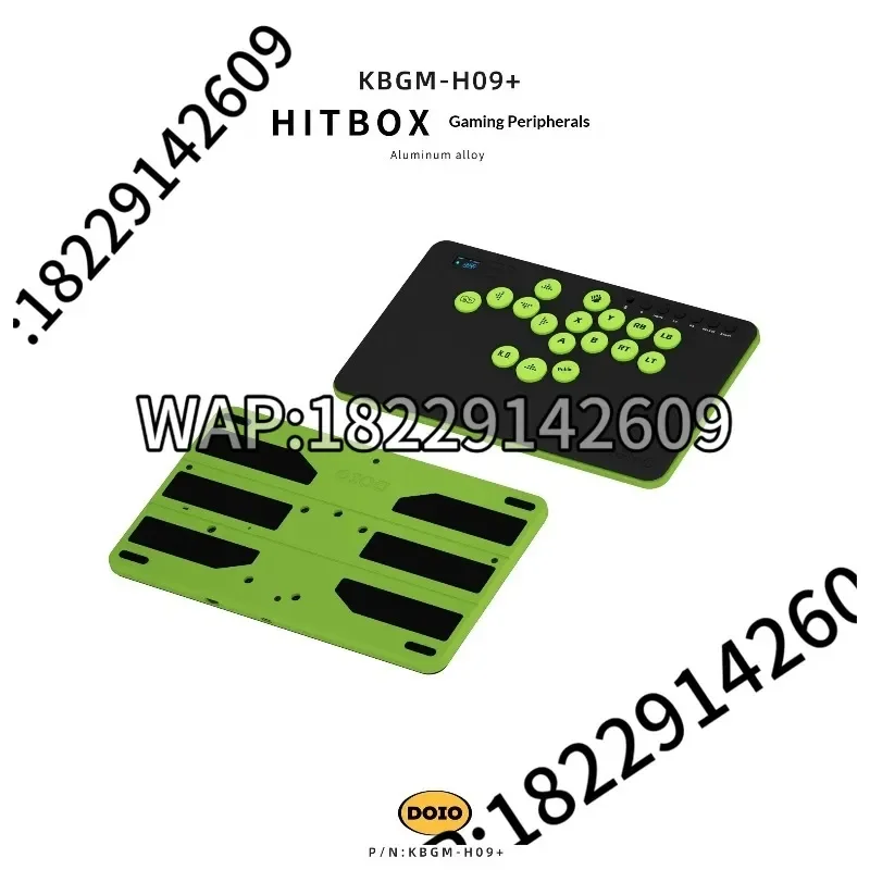 DOIO KBGM-H09+ Aluminium Alloy Mechanical Keyboard Multi-Key Gamer Keyboard Rocker Arcade Fight for PS5 Switch Steam