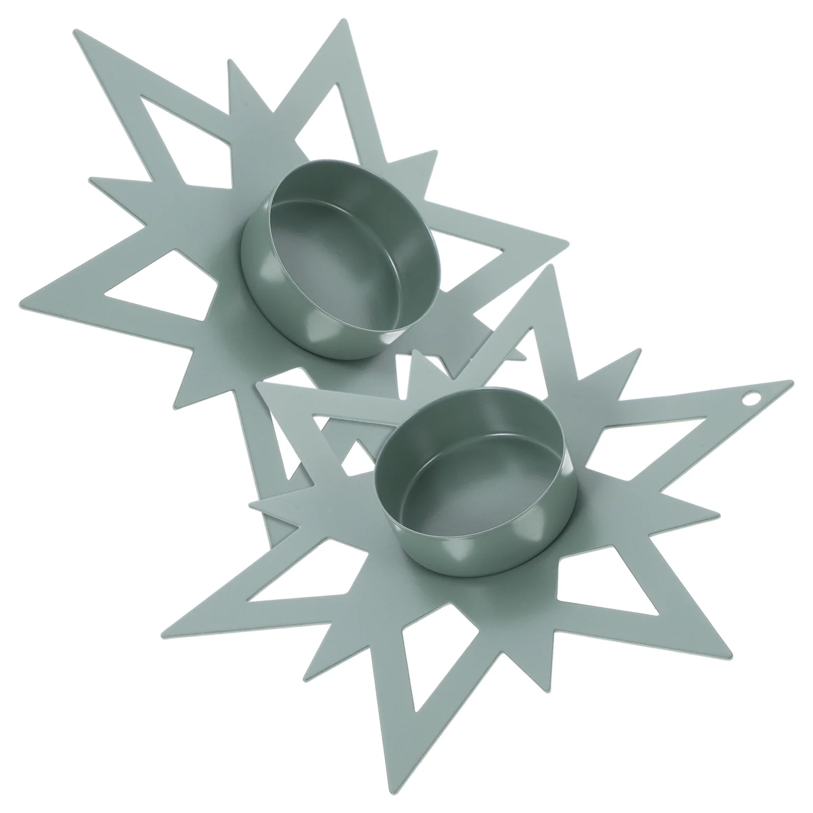 

2 Pcs Candlestick Decoration Home Metal Candlesticks Retro Holder Star Shape Candleholders for Taper Tabletop Arrangement Iron