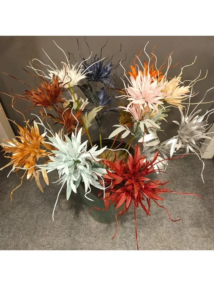 Épiphyllum artificiel naturel vraies fleurs séchées Arrangement or fausses fleurs bricolage fabrication décoration accessoires pour la maison artisanat