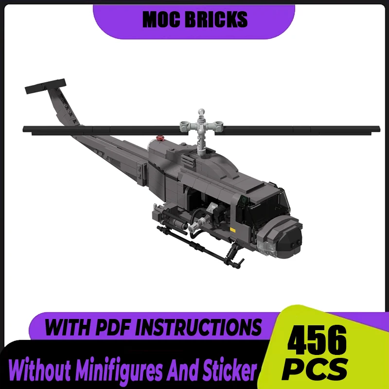 Military Series Model Moc Building Blocks  Attack Helikopter Model Technology Brick DIY Assembly Construction Toy Holiday Gifts