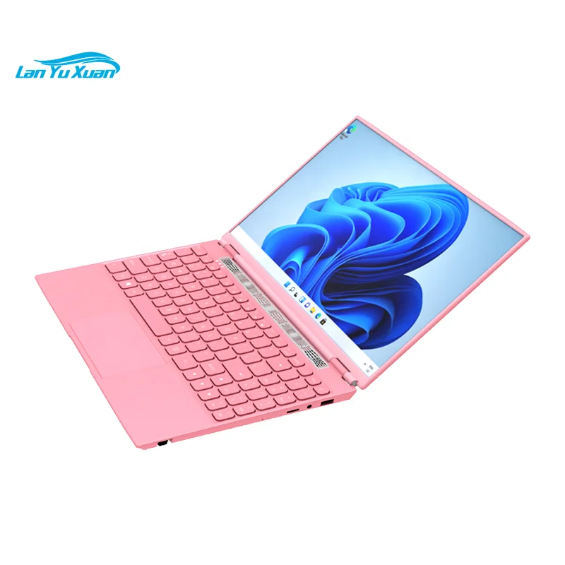 China Cheap Brand New Celeron N5095 DDR4 16GB RAM 512G SSD 15.6 inch Home school Business Notebook Pink laptop