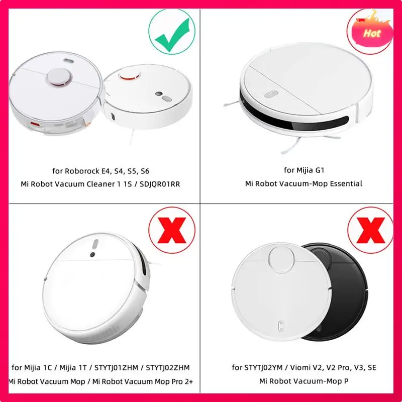 AD-Для робота-пылесоса Xiaomi Mi 1/1S SDJQR01RR SDJQR02RR Roborock E2 E3 E4 E5 S4 S4 Max S5 Основные фильтры с боковой щеткой