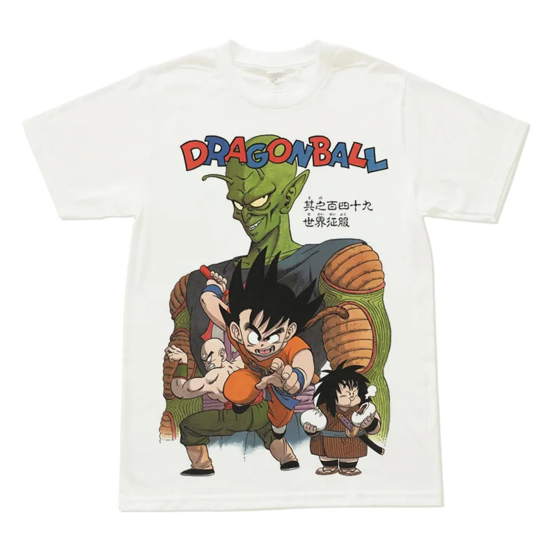 Dragon Ball Print Short Sleeve Cotton T-Shirt Son Goku Vegeta Men Women Clothes Harajuku Y2k Tee Vintage Summer Streetwear view 2