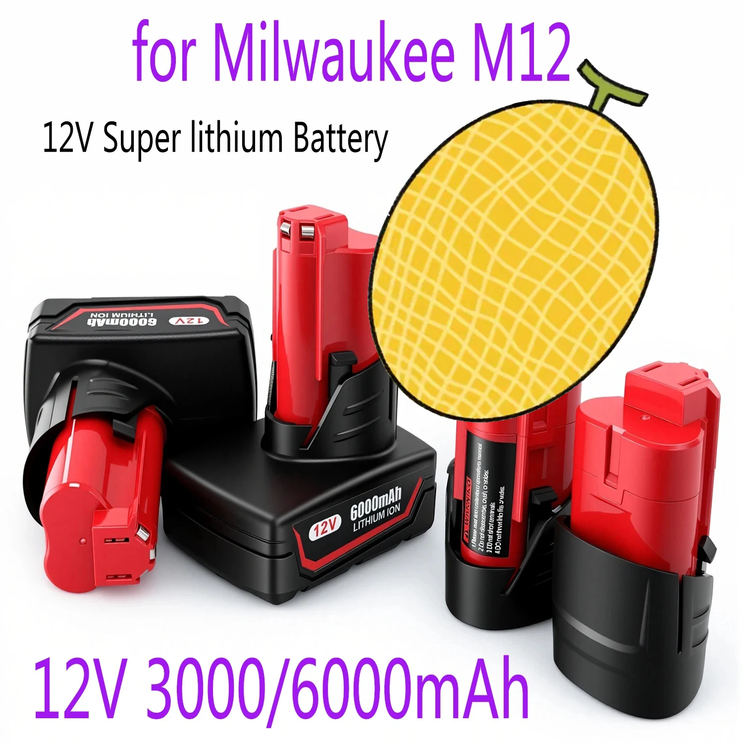 For Milwaukee 3Ah 6Ah 12V Rechargeable Battery M12 XC 48-11-2402 48-11-2411 48-11-2401 MIL-12A-LI Co