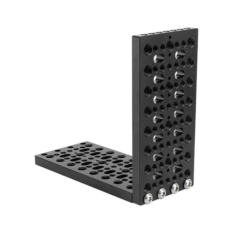 CAMVATE Camera L Bracket Cheese Plate With 1/4"-20 & 3/8"-16 Thread Holes And ARRI locating Holes For DSLR Camera Tripod Head