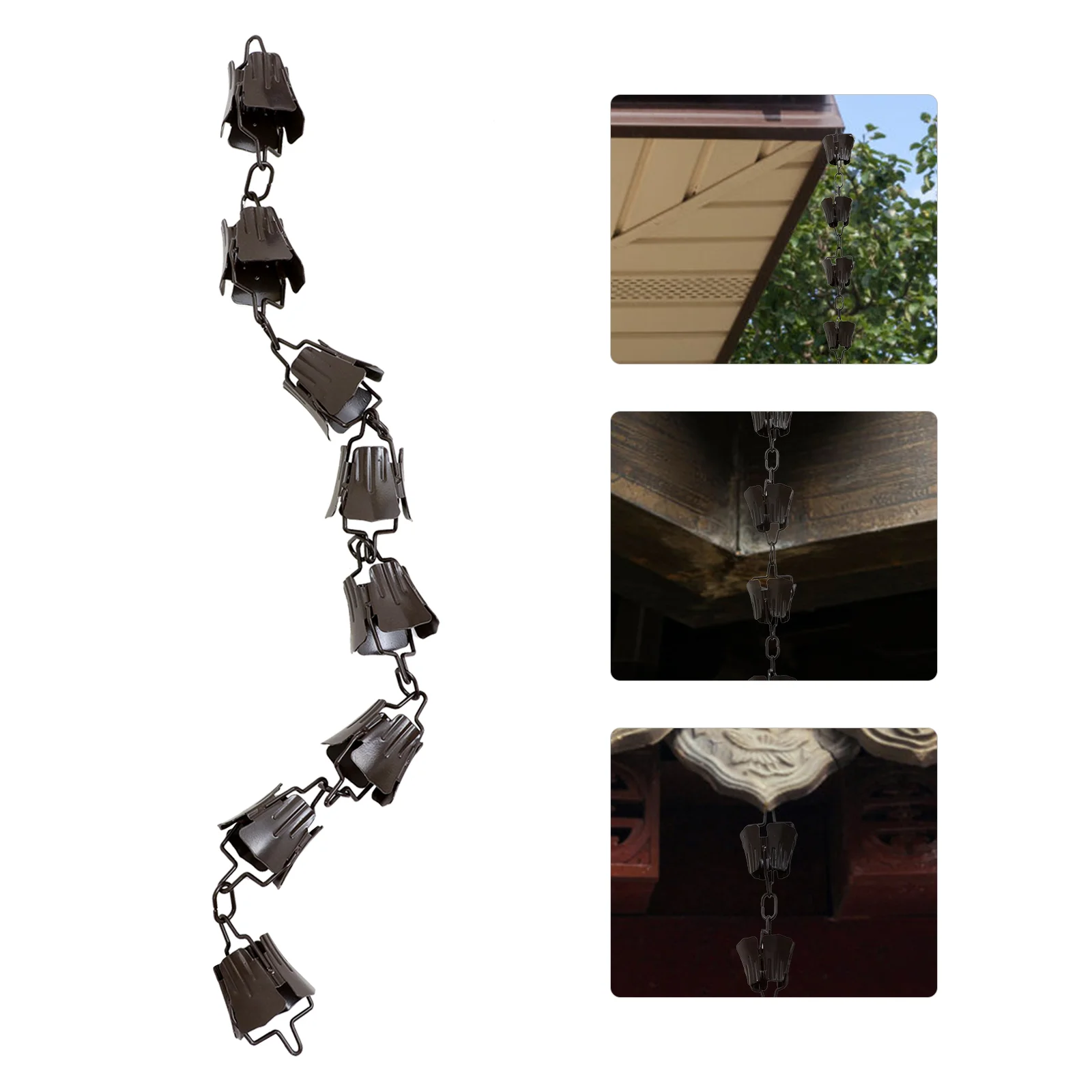 

Garden Rain Chain Rainwater Chains for Outdoor Japanese Chimes Gutters Bell Wind outside Downspout Flower Hanging