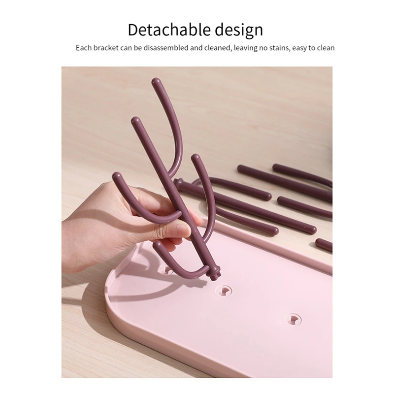 AB15-Bottle Drying Rack Baby Bottle Drain Drying Rack Baby Bottle Cleaning Dryer Drainer Storage Drying Rack