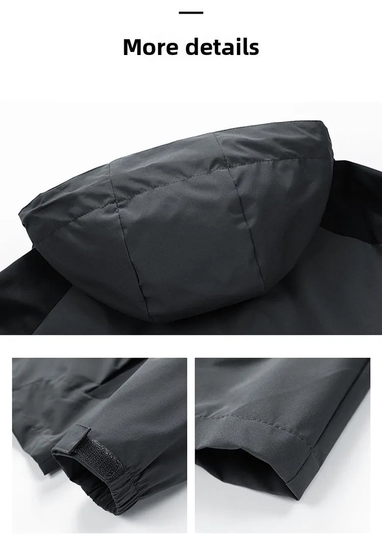 الربيع والخريف نمط وظيفي في الهواء الطلق سترة واقية الرجال ملابس العمل مقنعين سترة تسلق الجبال دعوى سترة وسيم الرجال #6