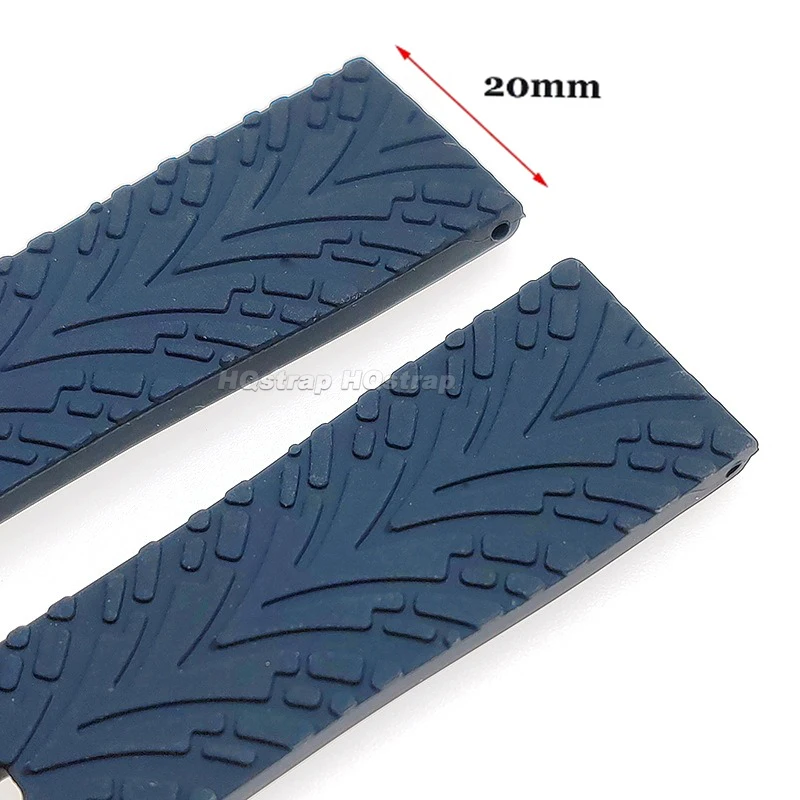 20mm 22mm Extended Length Silicone Strap for Seiko for Omega Wristband Rubber Waterproof Universal Replacement Big Size Bracelet