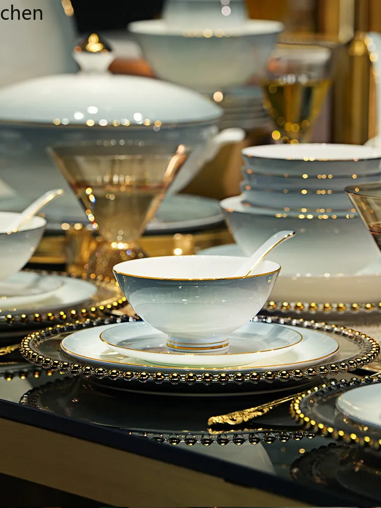 

PZ-13 dinnerware set - new premium bone china dinnerware set - jingdezhen ceramic bowl and plate combination