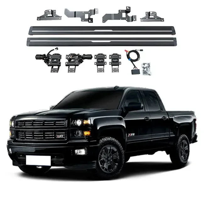 

Customized Pickup Power Running Board for Chevy Silverado 1500 2500 Crew Cab Truck Electric Side Step 2015-2018