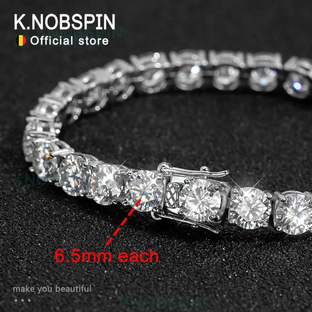 

New 6.5mm D Color Moissanite Tennis Bracelets 4 Prong Setting Classic Trendy Women Man Fine Jewelry s925 Sliver Bracelet