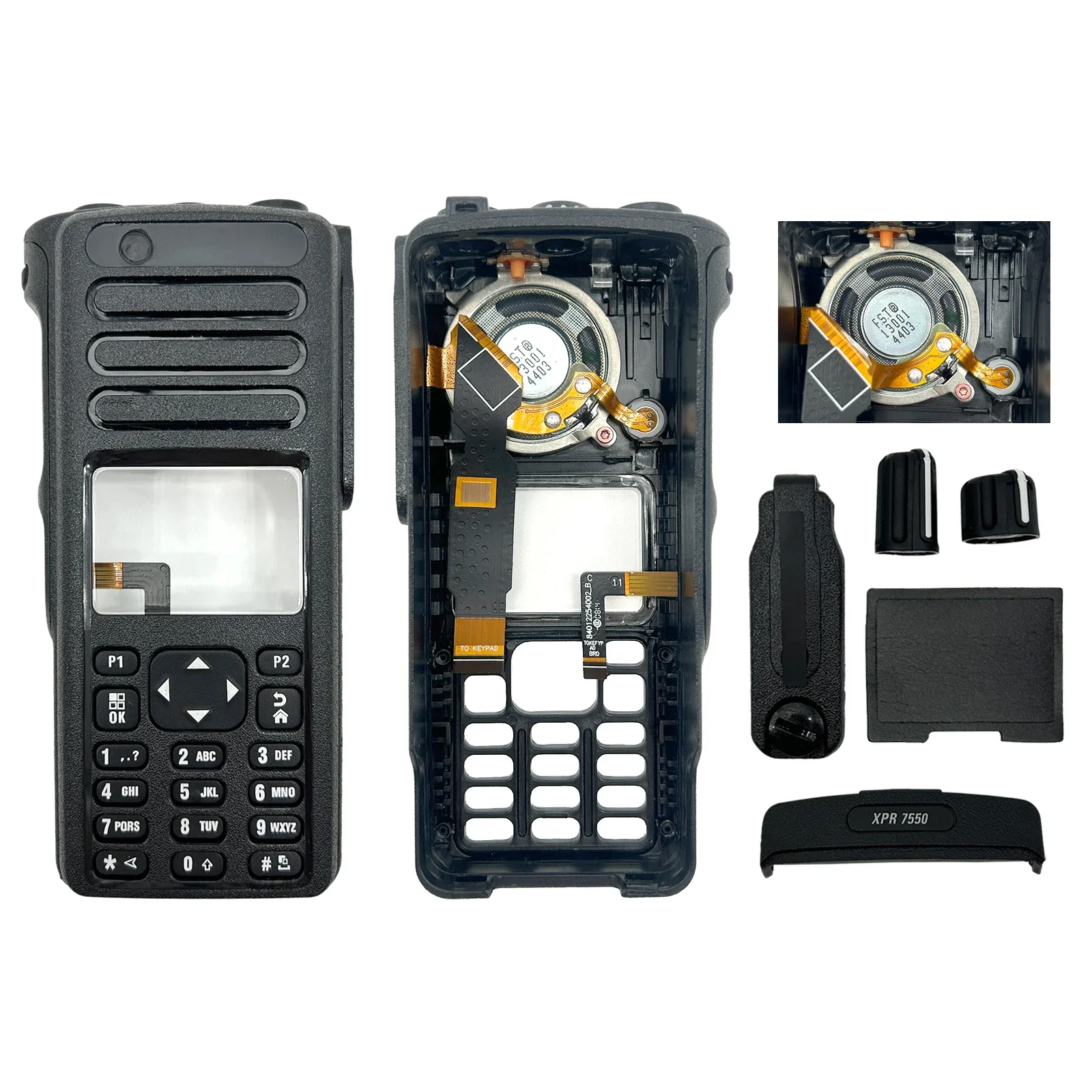 Replacement Housing Case Front Cover kit With Speaker For DP4800 DP4801 XPR7550 DGP8550 XPR7580 Two Way Radio