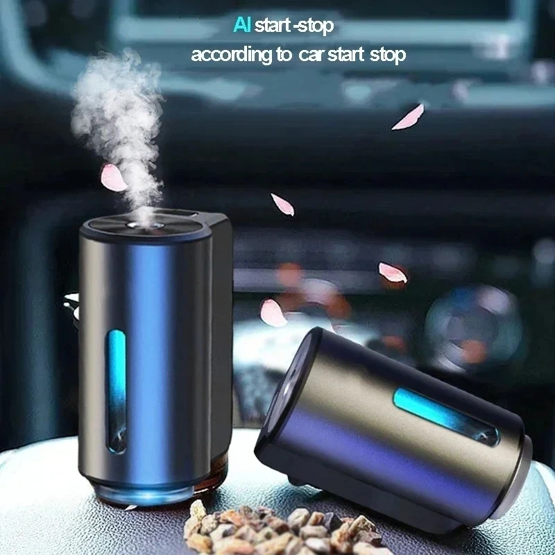 Car Fragrance Humidifier 5 Modes Scent Air Car Odor Eliminator Long Lasting Universal Car Diffuser With Digital Display image 2