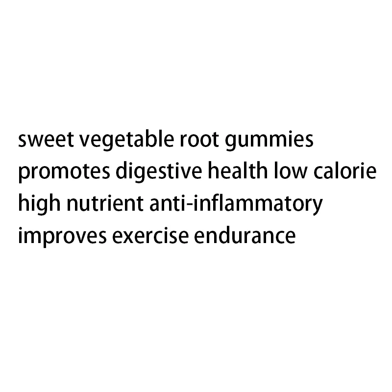 

sweet vegetable root gummies promotes digestive health low calorie high nutrient anti-inflammatory improves exercise endurance